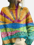 Camilla | Wzorzysty sweter z golfem