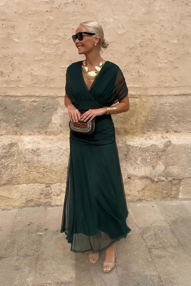 Valentina | Sukienka maxi z dekoltem w kształcie V