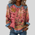 Orabelle™ | Bluza z nadrukiem kwiatowym i denimu
