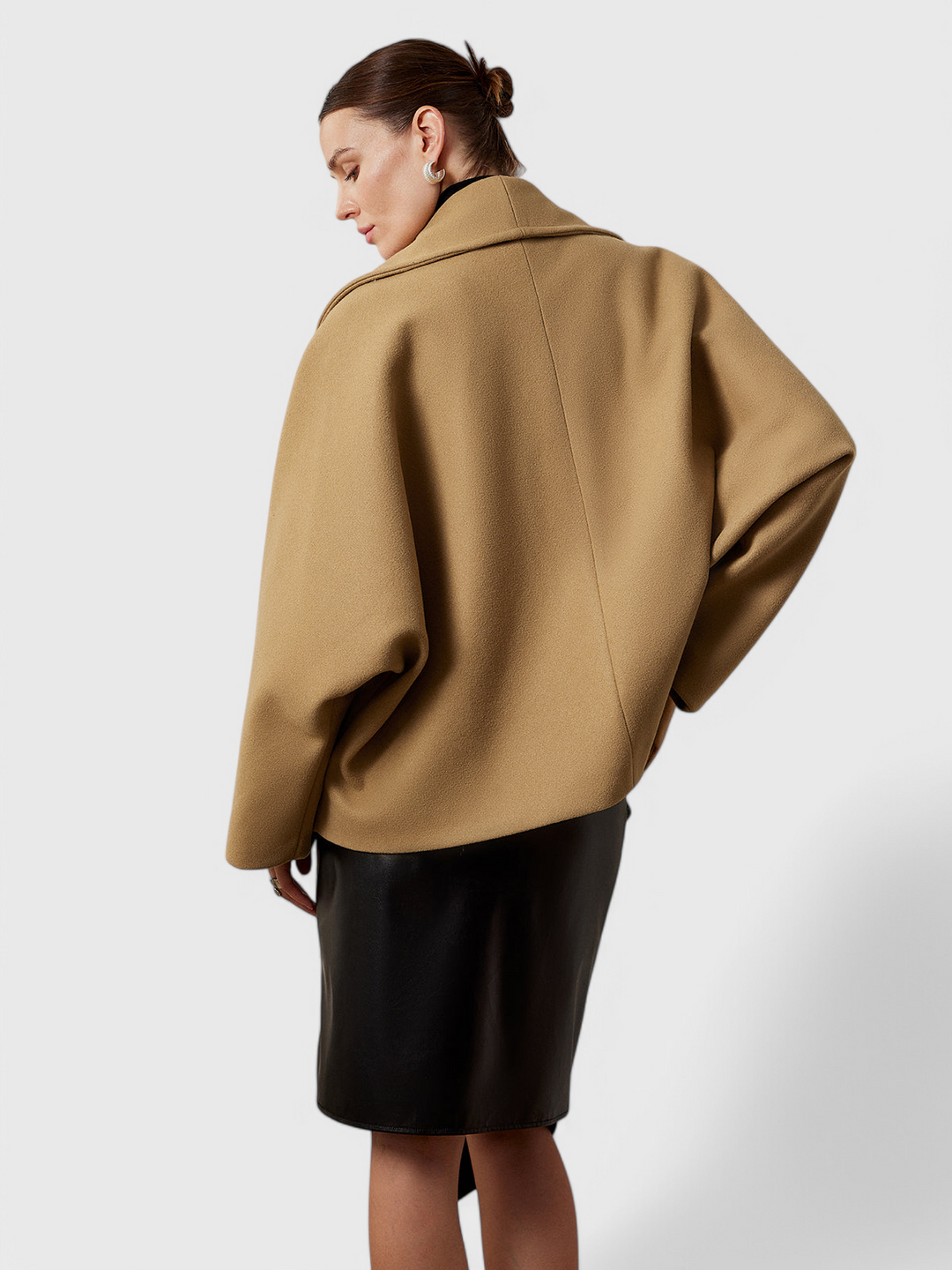 Paulina | Luźny, Przesadny Płaszcz z Kołnierzem Szalowym