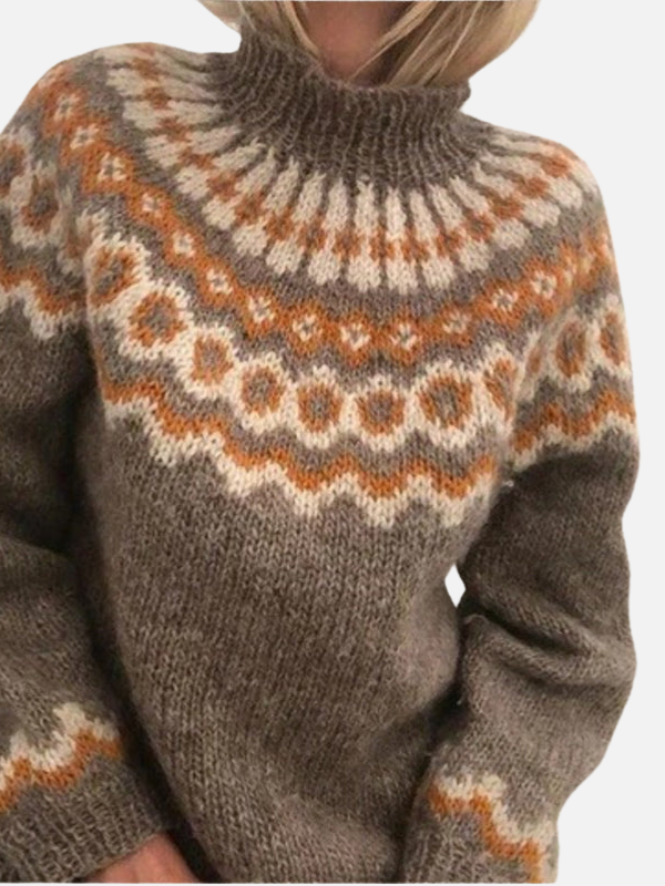 Lene | Islandzki sweter z golfem