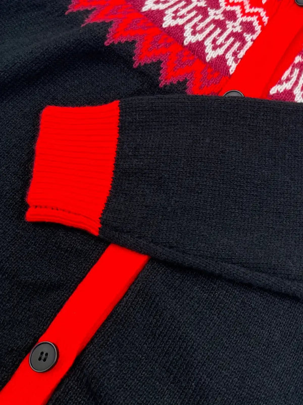 Kirsten | Wzorzysty Hoodie-Kardigan w Stylu Nordyckim