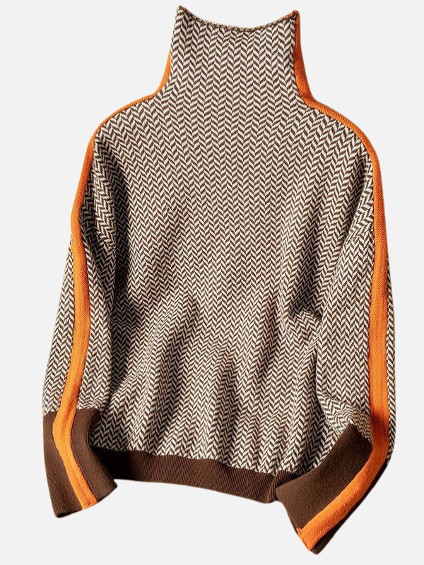 Susanne | Wzorzysty sweter z golfem
