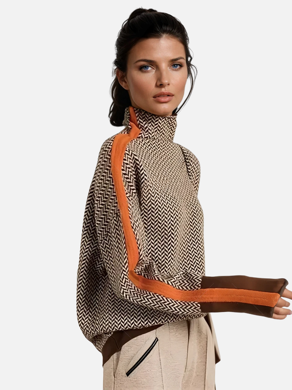 Susanne | Wzorzysty sweter z golfem