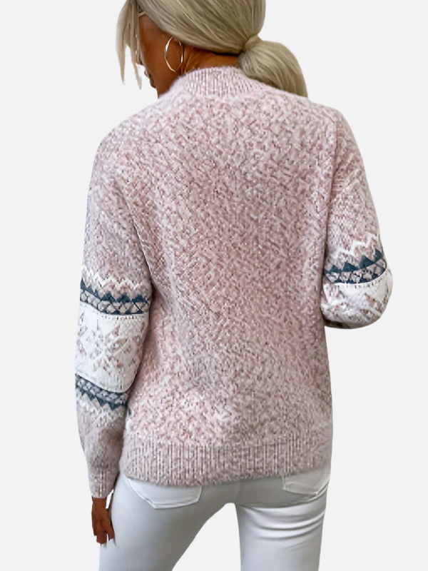 Maria | Wzorzysty sweter z płatkami śniegu