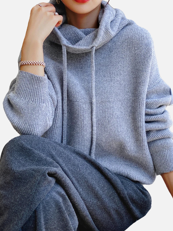 Marianne | Oversize Sweter z Kapturem, Sweter z Kapturem