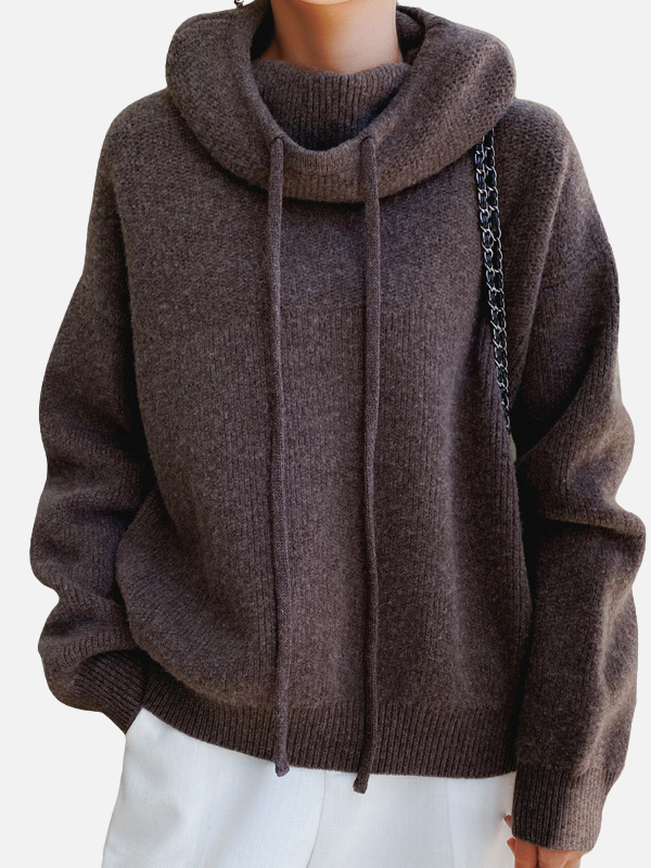 Marianne | Oversize Sweter z Kapturem, Sweter z Kapturem