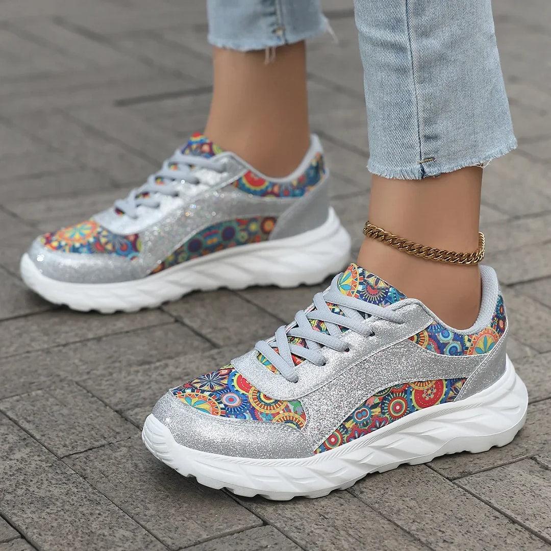 Eloise | Lśniące platformowe sneakersy na co dzień