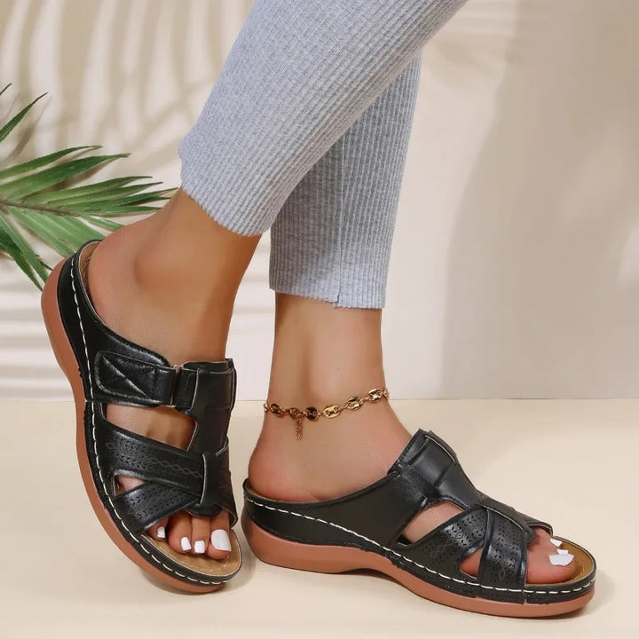 Gaia™ | Damskie Vintage Ortopedyczne Sandały na Koturnie