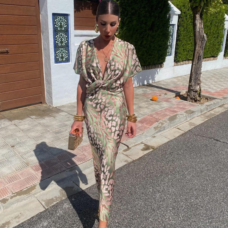 Ariella - Elegancka Sukienka Maxi z Jedwabiu
