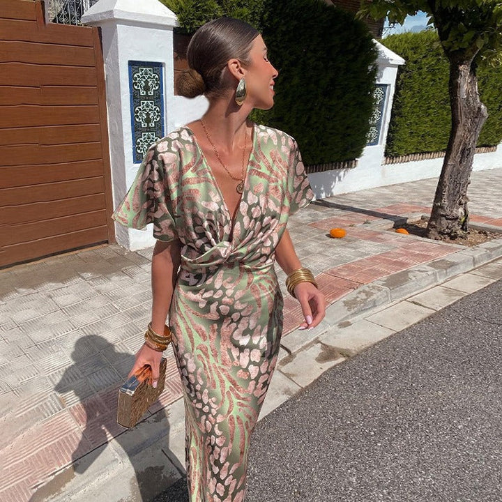 Ariella - Elegancka Sukienka Maxi z Jedwabiu