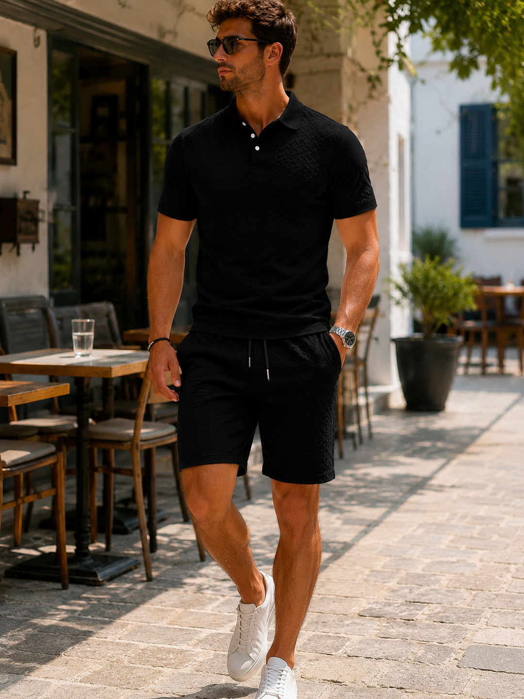 Mason | Elegancki zestaw polo i szortów