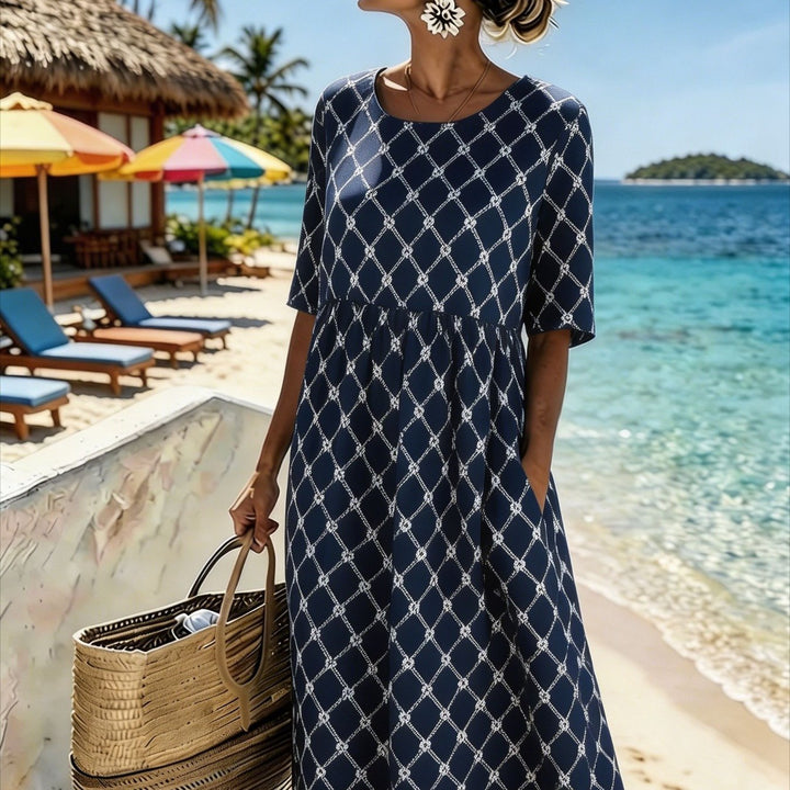 Nadia™ | Elegancja nadmorska Midi Sukienka