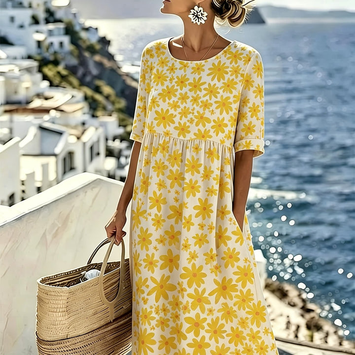 Evelyn™ | Sukienka Midi Sunshine Bloom
