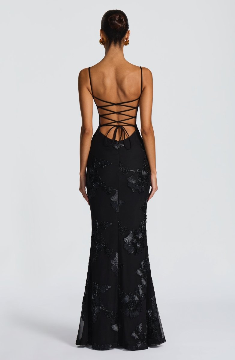 Sukienka maxi bodycon z koronką