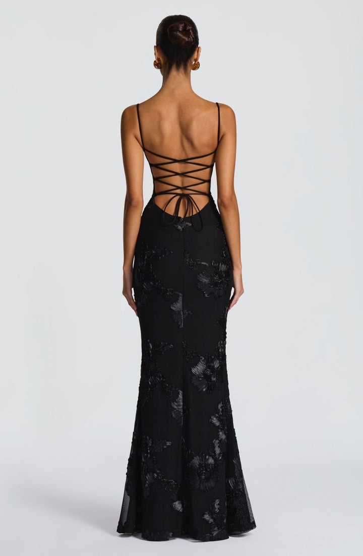 Sukienka maxi bodycon z koronką