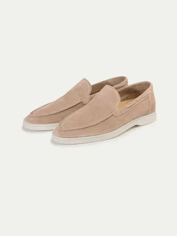Klasyczne zamszowe loafersy Beżowe